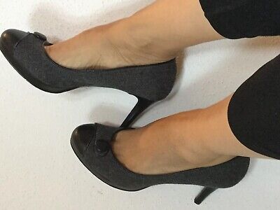 Nine West Schuhe Pumps High Heels Gr.37 Schwarz, Wildleder/Leder Neuwertig  | eBay