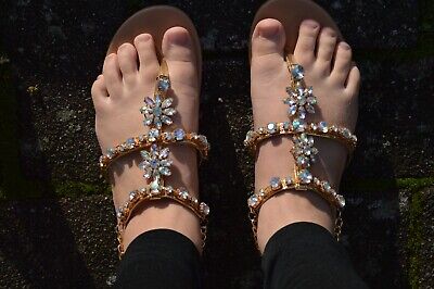 neuw Strass Sandalen Erwachsene Gr. 38 39 Badeschuhe - Diamanten  | eBay