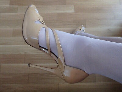 CASADEI High Heels Pumps echt Lackleder beige 9/39  | eBay