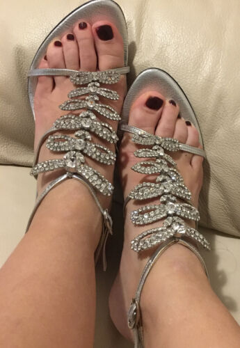 Sandali Usati Tg Eu 35 Mario Bologna Used Sandals Made In Italy Swarovski Jewel  | eBay