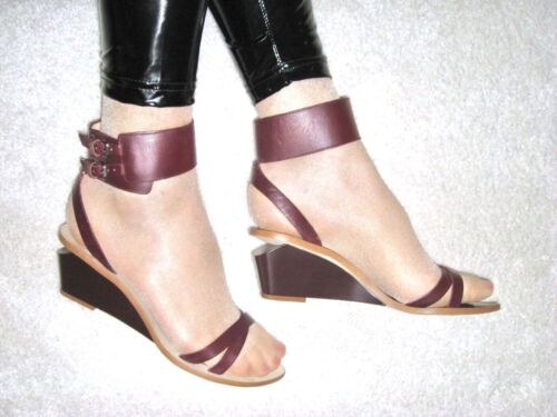 ZARA Wedge Leder Keilabsatz High Heel Sandaletten 6,5 cm Gr. 39  | eBay