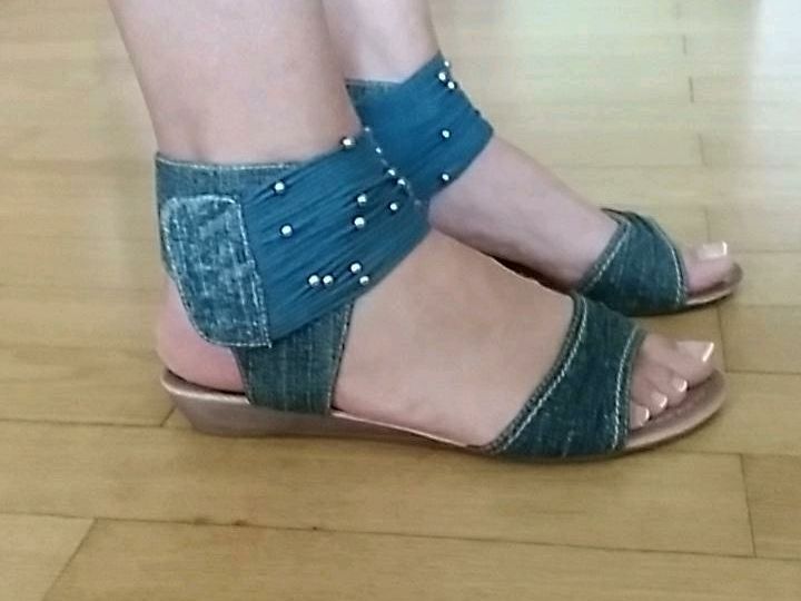 Sommerschuhe, Sandalen  Jeansoptik