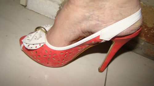 Neu Jumex High Heels hummer weiß Gr. 36 High Heels nur zum probieren getragen  | eBay