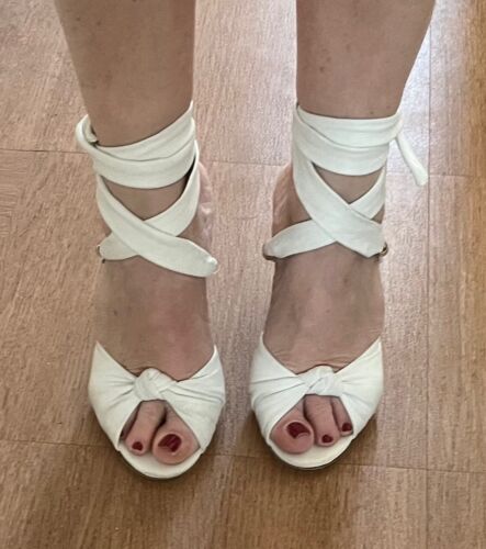 Chaussures blanches à talons Chloé, taille 37  | eBay