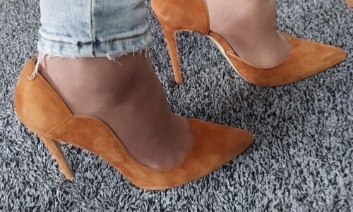 Carrie Latt,High Heels, 39, Nubukleder,cognac,11cm Absatz, wie neu  | eBay