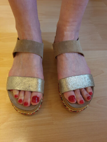 BARTU GOLDENE SOMMERSANDALEN GR.41  | eBay