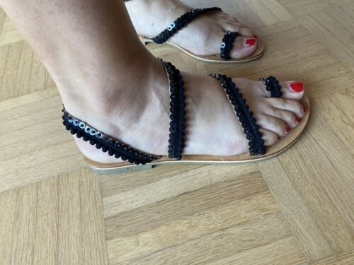 Sandalen Zehentrenner Bali Bali Schwarz 40  | eBay