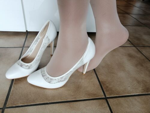 Stilettos / Pumps der Lady JUMEX Weiß Gr. 40 Gebraucht  | eBay