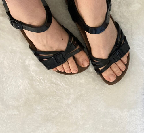 BIRKENSTOCK Bali schöne BF/Echt Leder schwarze Sandalen Sandaletten Größe 41  | eBay