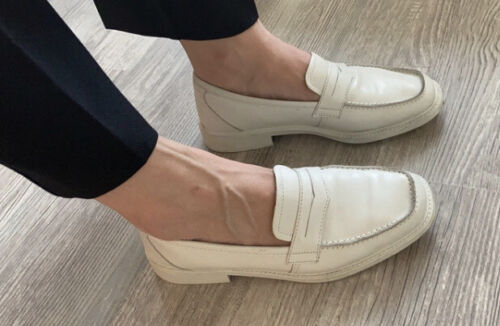 Weiße ROHDE Echtleder Loafer Slipper Gr.36,5 gern getragen  | eBay