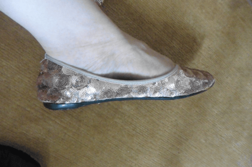 Chaussures ballerines plates femme Meizizu à paillettes rose chair or Taille 37  | eBay