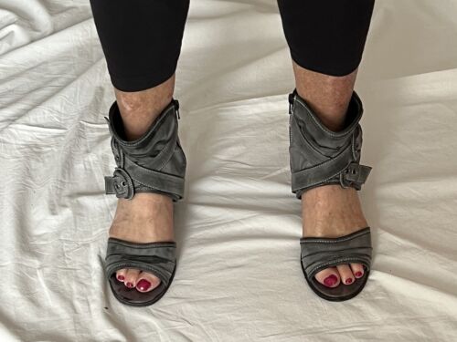 graue Sandaletten-Stiefelette Gr. 38  Marco Tozzi Urban Style, sehr gut erhalten  | eBay