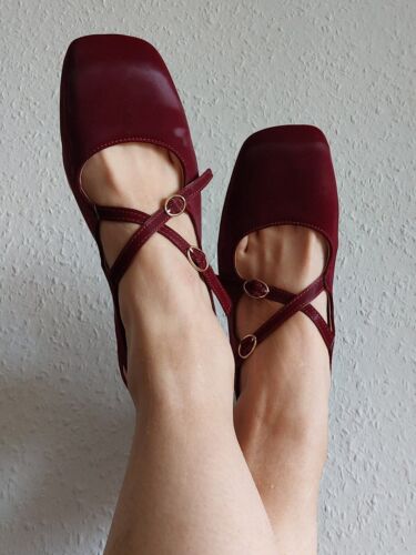 Riemchen Sandalen, Sling - Pumps, weinrot, EU Größe 41  | eBay