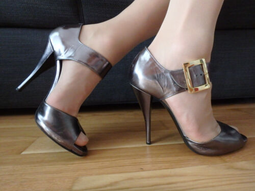 Pierre Hardy High Heels Sandalette Echtleder metallic  | eBay