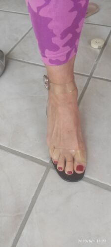 Sandale, transparent, Größe 37, Absatz 6 cm  | eBay