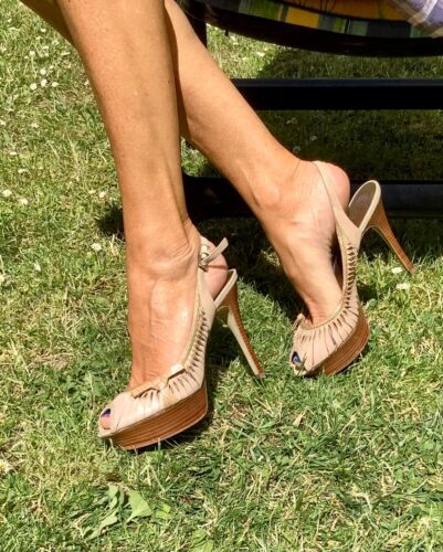 Guess High Heels Stiletto Nude Creme Beige Leder 39  | eBay