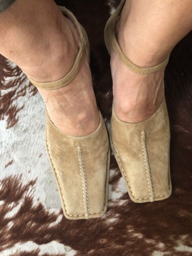 Zanon & Zago Schuhe Pumps Sandale Gr 39 beige Camel Leder  | eBay