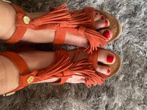 Guess Wedges Sandalen Boho Ibiza terra orange rotbraun braun 39 Leder sehr gut  | eBay