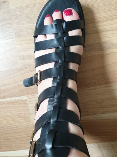 Römer Sandalen Riemen Catwalk schwarz Riemenschuhe Größe 39  | eBay