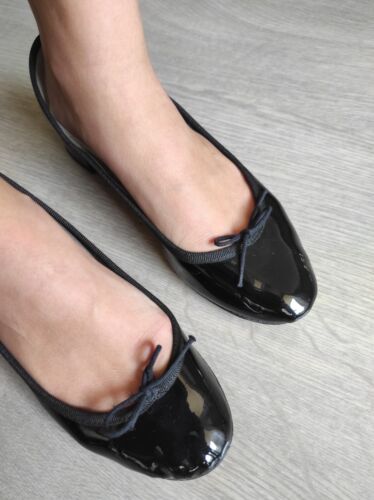 Ballerines Repetto - Cuir Vernis Noir - Modèle Camille - Taille 39  | eBay