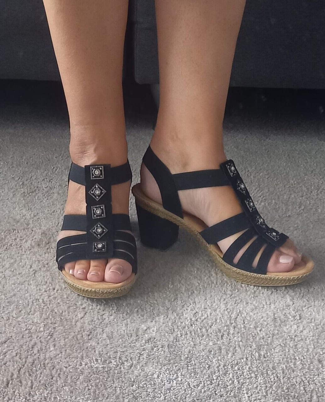 Schwarze Sandalen von Rieker in 41 | eBay