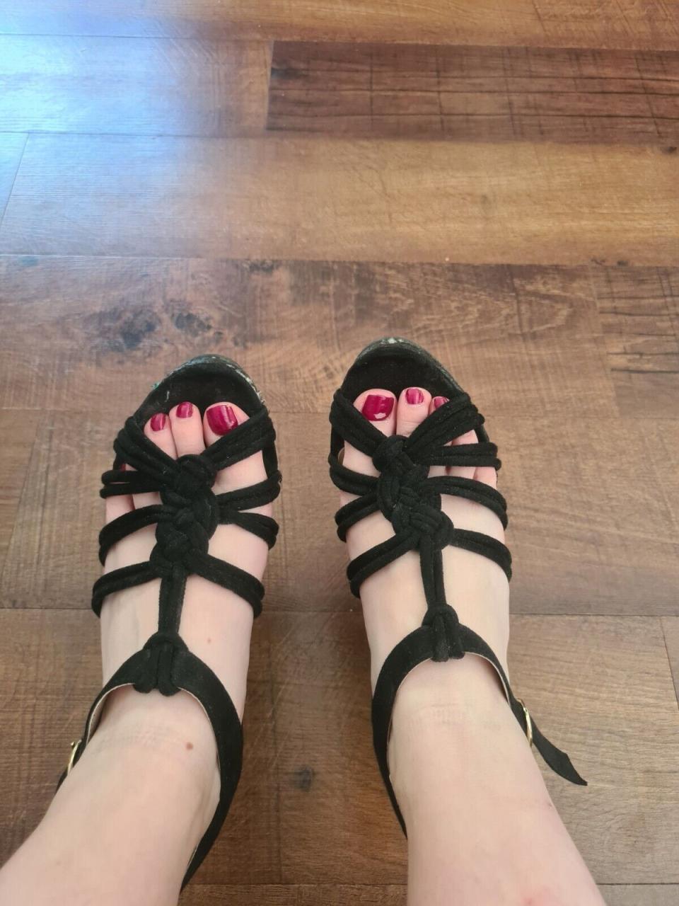 Sandalen Keilabsatz Gr. 37 Schuhe Schwarz Riemen Sommerschuhe H&M | eBay